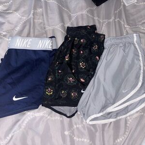 Nike Athletic Shorts Trio - Blue, Black, Gray